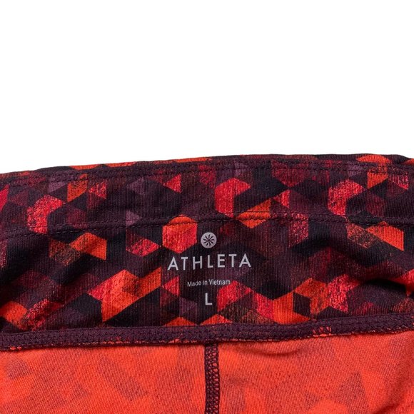 Athleta Be Free Triangular Legging Yoga Pants Womens Size Large Maroon Stretch - Picture 7 of 10